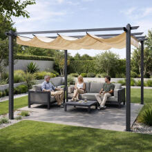 Aedade terrassi pergola 3x4 m, terasest, kuppel, beež, MultiGarden