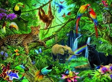 Ravensburgeri pusle 200 tk Loomad džunglis