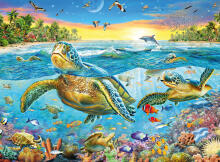 Ravensburger pusle 100 tk Ujumine merikilpkonnadega