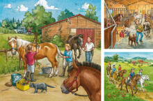 Ravensburger Puzzle 3x49 tk Hobustega päev