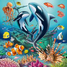 Ravensburger pusle 3x49 tk Mereloomad