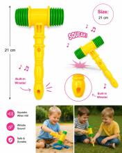 Bebe Basic Big Music Amur Art.294563  Muusikaline piiksuv mänguasi - haamer vilega