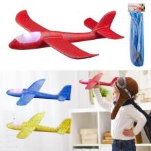 Bebe Basic Small Planer Art.294567 Yellow Set: Glider airplane made of lightweight and durable foam + 36cm launcher