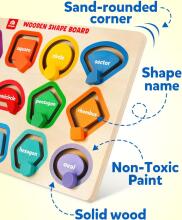 Coogam Wooden Colour Shape Art.294588 Montessori puidust puslelaud