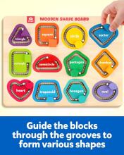 Coogam Wooden Colour Shape Art.294588 Montessori puidust puslelaud