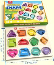 Coogam Wooden Colour Shape Art.294588 Montessori puidust puslelaud