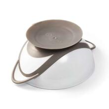Babyono 1063/02 GREY  set plate and spoon