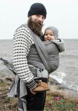 La Bebe™ Huggi Sling Cotton Grey Cloud Art.294742 Naturaalsest puuvillast kootud lina (470x54 cm)