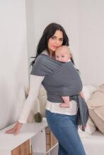 La Bebe™ Huggi Sling Cotton Grey Cloud Art.294742 Naturaalsest puuvillast kootud lina (470x54 cm)