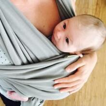 La Bebe™ Huggi Sling Cotton Grey Cloud Art.294742 Naturaalsest puuvillast kootud lina (470x54 cm)