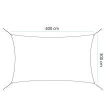 Sun shade sail SN0058 4 x 3 m dark gray