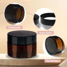 Brown Glass Ointment Jars Сream Art.294989 Klaaspurgid salvide jaoks, 20 ml/30 ml, kreemi jaoks, 1 tk.