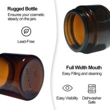 Brown Glass Ointment Jars Сream Art.294989 Klaaspurgid salvide jaoks, 20 ml/30 ml, kreemi jaoks, 1 tk.