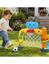 WOOPIE BABY Interaktiivne Spordikeskus 2in1: Värav ja Korv Elevandiga