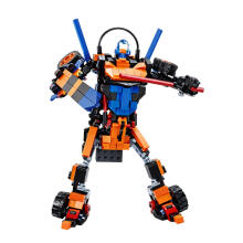 Ehitusplokid Auto Robot Võidusõitja 2in1 Oranž 322 tk.