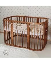 Waldin Baby Collection Bed Crib  7 in 1 Art.296539 Vintage Multifunktsionaalne puidust 7-ühes transformeeriv võrevoodi