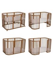 Waldin Baby Collection Bed Crib  7 in 1 Art.296539 Vintage Multifunktsionaalne puidust 7-ühes transformeeriv võrevoodi