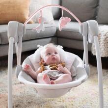 Ingenuity Comfort 2 Go Portable Baby Swing Art.296543 Pink Kiiktool meloodiatega