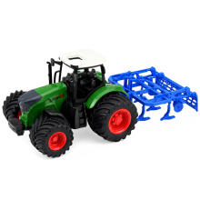 Põllumajanduslik Farm Traktor Kultivaatori Töötlusüksusega Roheline 1:24