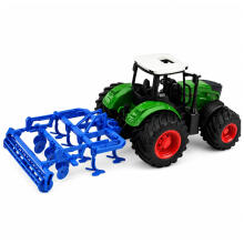 Põllumajanduslik Farm Traktor Kultivaatori Töötlusüksusega Roheline 1:24
