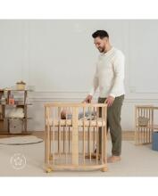 Waldin Baby Collection Bed Crib  7 in 1 Art.297431 Natural Multifunktsionaalne puidust 7-ühes transformeeriv võrevoodi