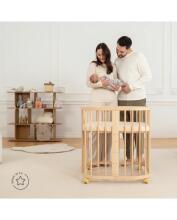 Waldin Baby Collection Bed Crib  7 in 1 Art.297431 Natural Multifunktsionaalne puidust 7-ühes transformeeriv võrevoodi