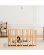 Waldin Baby Collection Bed Crib  7 in 1 Art.297431 Natural Multifunktsionaalne puidust 7-ühes transformeeriv võrevoodi