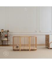 Waldin Baby Collection Bed Crib  7 in 1 Art.297431 Natural Multifunktsionaalne puidust 7-ühes transformeeriv võrevoodi