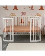 Waldin Baby Collection Bed Crib  7 in 1 Art.297432 White Multifunktsionaalne puidust 7-ühes transformeeriv võrevoodi