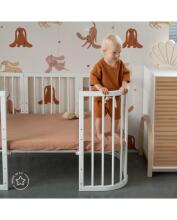 Waldin Baby Collection Bed Crib  7 in 1 Art.297432 White Multifunktsionaalne puidust 7-ühes transformeeriv võrevoodi