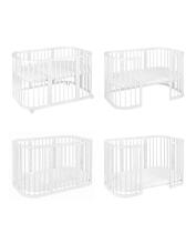 Waldin Baby Collection Bed Crib  7 in 1 Art.297432 White Multifunktsionaalne puidust 7-ühes transformeeriv võrevoodi