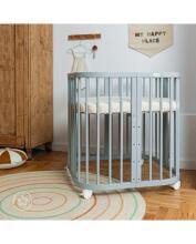 Waldin Baby Collection Bed Crib  7 in 1 Art.297433 Grey Multifunktsionaalne puidust 7-ühes transformeeriv võrevoodi
