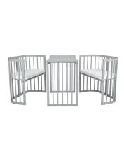 Waldin Baby Collection Bed Crib  7 in 1 Art.297433 Grey Multifunktsionaalne puidust 7-ühes transformeeriv võrevoodi
