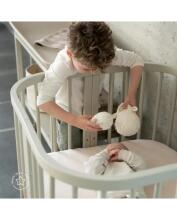 Waldin Baby Collection Bed Crib  7 in 1 Art.297434 Olive Multifunktsionaalne puidust 7-ühes transformeeriv võrevoodi