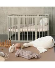 Waldin Baby Collection Bed Crib  7 in 1 Art.297434 Olive Multifunktsionaalne puidust 7-ühes transformeeriv võrevoodi