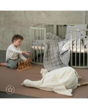 Waldin Baby Collection Bed Crib  7 in 1 Art.297434 Olive Multifunktsionaalne puidust 7-ühes transformeeriv võrevoodi