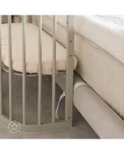 Waldin Baby Collection Bed Crib  7 in 1 Art.297434 Olive Multifunktsionaalne puidust 7-ühes transformeeriv võrevoodi