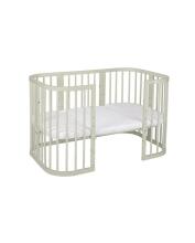 Waldin Baby Collection Bed Crib  7 in 1 Art.297434 Olive Multifunktsionaalne puidust 7-ühes transformeeriv võrevoodi