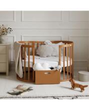 Waldin Oval Baby Collection Bed Crib  7 in 1 Art.297435 Vintage Multifunktsionaalne puidust 7-ühes transformeeriv võrevoodi