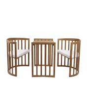 Waldin Oval Baby Collection Bed Crib  7 in 1 Art.297435 Vintage Multifunktsionaalne puidust 7-ühes transformeeriv võrevoodi