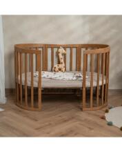 Waldin Oval Baby Collection Bed Crib  7 in 1 Art.297435 Vintage Multifunktsionaalne puidust 7-ühes transformeeriv võrevoodi