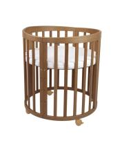 Waldin Oval Baby Collection Bed Crib  7 in 1 Art.297435 Vintage Multifunktsionaalne puidust 7-ühes transformeeriv võrevoodi