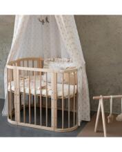 Waldin  Bed Crib  5 in 1 Art.297436 Natural Wood Multifunktsionaalne puidust 5-ühes transformeeriv võrevoodi