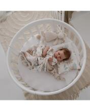 Waldin Oval Baby Collection Bed Crib  7 in 1 Art.297541 White Multifunktsionaalne puidust 7-ühes transformeeriv võrevoodi