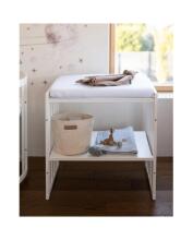 Waldin Oval Baby Collection Bed Crib  7 in 1 Art.297541 White Multifunktsionaalne puidust 7-ühes transformeeriv võrevoodi