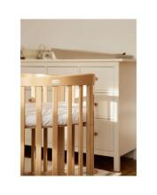 Waldin Oval Baby Collection Bed Crib  7 in 1 Art.297542 Natural Wood Multifunktsionaalne puidust 7-ühes transformeeriv võrevoodi