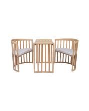 Waldin Oval Baby Collection Bed Crib  7 in 1 Art.297542 Natural Wood Multifunktsionaalne puidust 7-ühes transformeeriv võrevoodi
