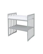 Waldin Oval Baby Collection Bed Crib  7 in 1 Art.297543 Grey Multifunktsionaalne puidust 7-ühes transformeeriv võrevoodi
