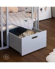Waldin Oval Baby Collection Bed Crib  7 in 1 Art.297543 Grey Multifunktsionaalne puidust 7-ühes transformeeriv võrevoodi