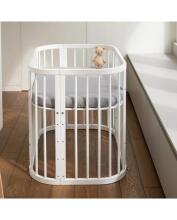 Waldin  Bed Crib  5 in 1 Art.297545 White Multifunktsionaalne puidust 5-ühes transformeeriv võrevoodi